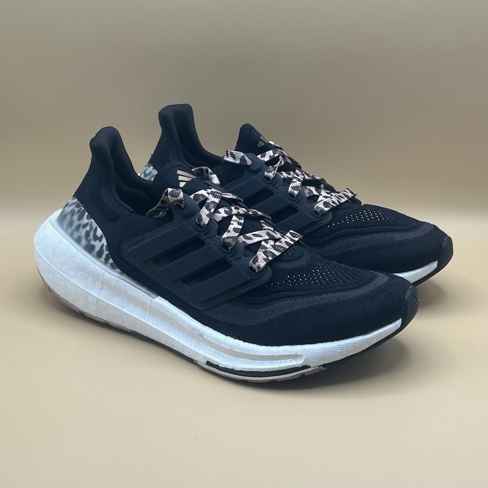 Adidas Ultraboost Black Brown Animal Print Running Shoes - Women's Size 7.5 USED
